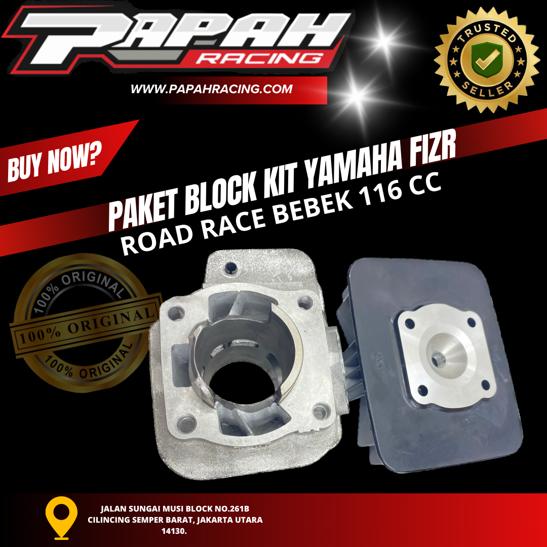 PAKET BLOCK KIT YAMAHA FIZR ROAD RACE BEBEK 116 CC